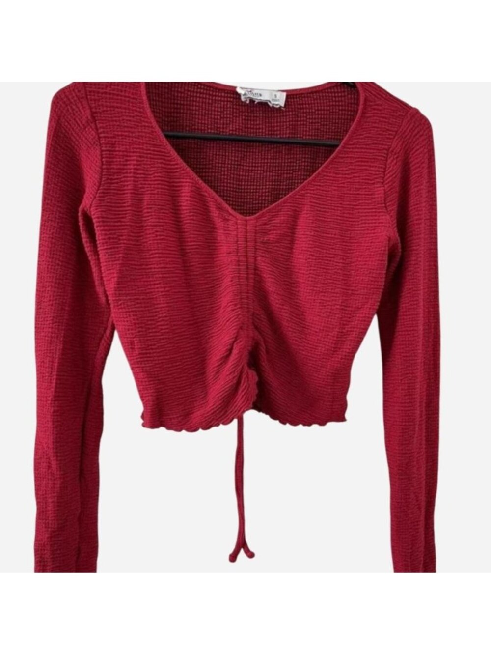 Red hollister long sleeve size small